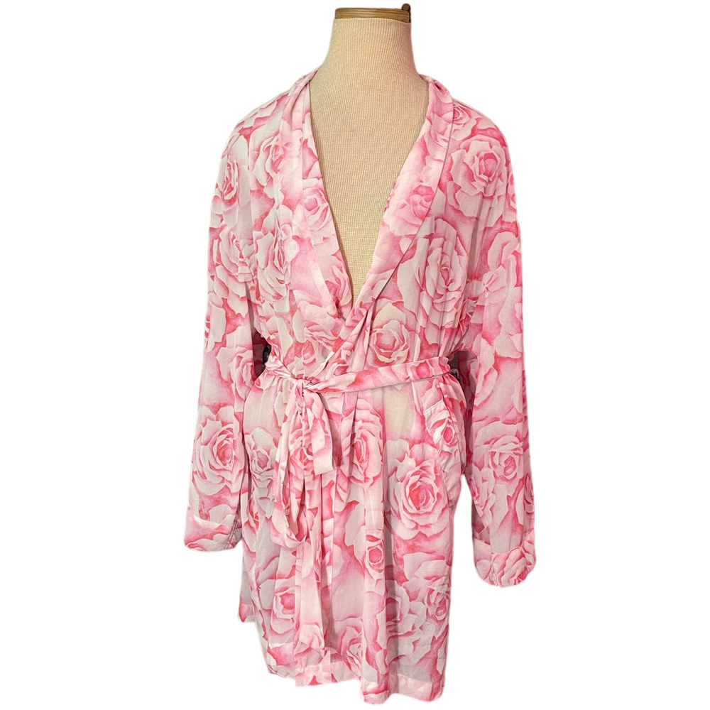 Vintage Y2K Victoria's Secret Pink Rose Robe